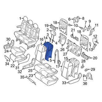 Mercedes-Benz OE - Center Right Seat Back Cushion