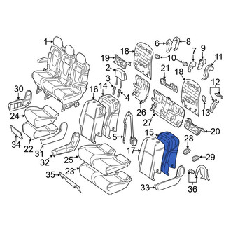 Mercedes-Benz OE - Center Left Seat Back Cushion