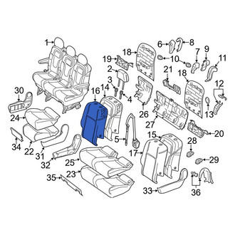 Mercedes-Benz OE - Center Right Seat Back Cushion Cover