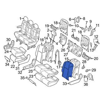 Mercedes-Benz OE - Center Left Seat Back Cushion Cover