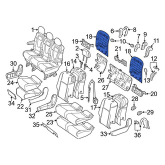 Mercedes-Benz OE - Center Seat Back Panel