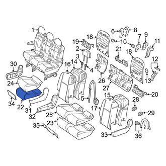 Mercedes-Benz OE - Center Right Seat Cushion Foam