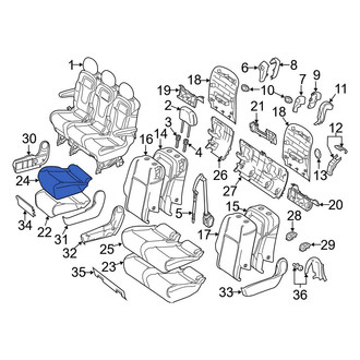 Mercedes-Benz OE - Center Right Seat Cover