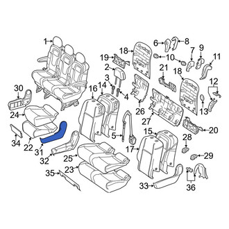 Mercedes-Benz OE - Center Left Seat Trim Panel