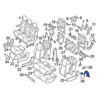 Mercedes-Benz OE - Center Left Seat Hinge Cover