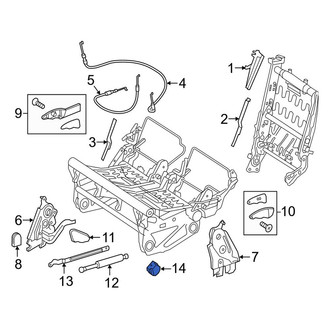 Mercedes-Benz OE - Center Seat Back Recliner Adjustment Handle