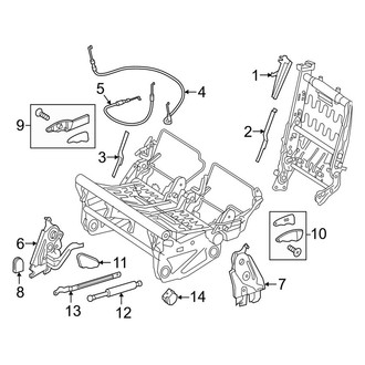 Mercedes-Benz OE - Seats & Tracks - Second Row Seats (3 Passenger, Double Seat, Latches & Components Luxury)