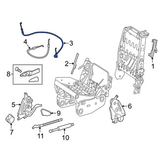 Mercedes-Benz OE - Folding Seat Release Cable