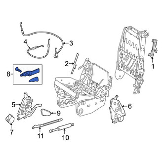 Mercedes-Benz OE - Center Right Seat Back Recliner Adjustment Handle