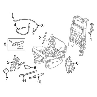 Mercedes-Benz OE - Seats & Tracks - Second Row Seats (3 Passenger, Latches & Components Luxury Single Seat)
