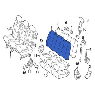 Mercedes-Benz OE - Rear Seat Back Cushion Cover