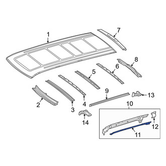 Mercedes-Benz OE - Left Inner Roof Side Rail
