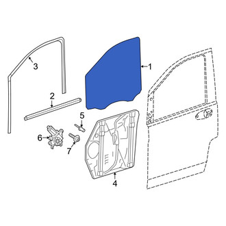 Mercedes-Benz OE - Front Left Door Glass