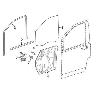 Mercedes-Benz OE - Front Door - Glass & Hardware