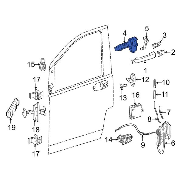 Exterior Door Handle Base