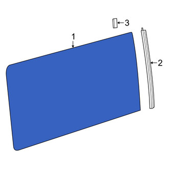 Mercedes-Benz OE - Left Sliding Door Glass