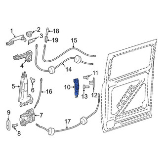 Mercedes-Benz OE - Left Upper Sliding Door Latch