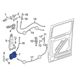 Mercedes-Benz OE - Lower Sliding Door Latch