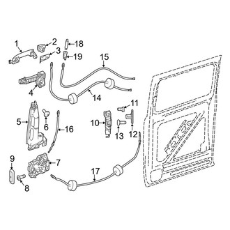 Mercedes-Benz OE - Side Loading Door - Lock & Hardware (Handle & Latches), (Mini Passenger Van)