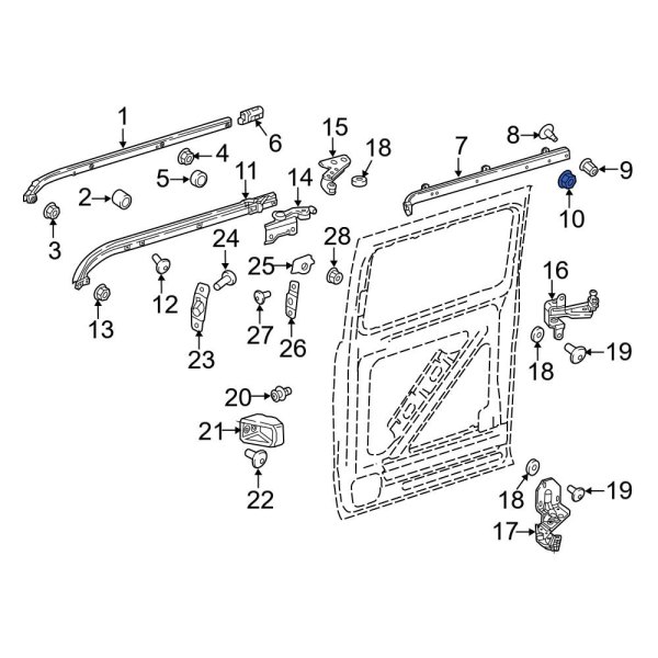 Sliding Door Track Nut