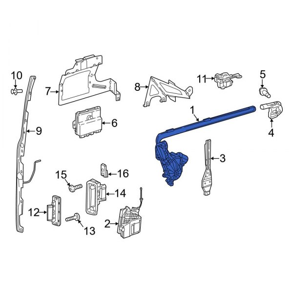MercedesBenz OE 4477603400 Left Power Sliding Door Motor