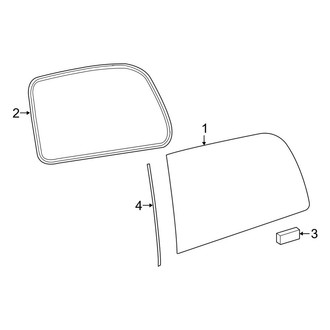 Mercedes-Benz OE - Side Panel - Glass (Passenger Side)