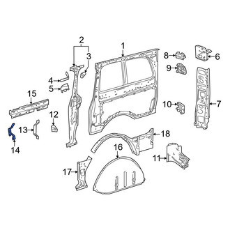 Mercedes-Benz OE - Center Right Body C-Pillar Baffle Plate