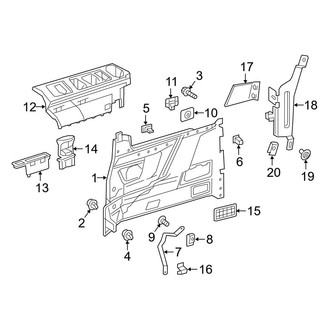 Mercedes-Benz OE - Side Panel - Interior Trim (Passenger Side Lower Trim), (Mini Passenger Van)
