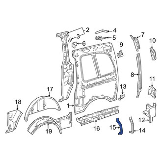 Mercedes-Benz OE - Center Left Body C-Pillar Baffle Plate