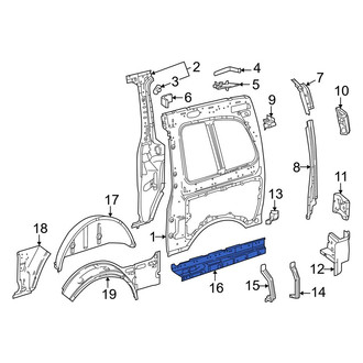 Mercedes-Benz OE - Left Body C-Pillar Reinforcement