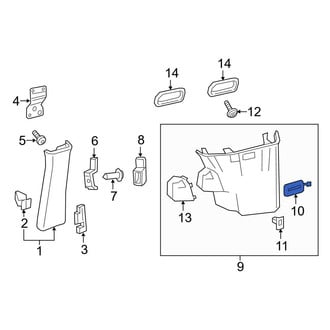 Mercedes-Benz OE - Left Body D-Pillar Trim Panel Cap
