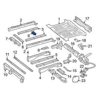 Mercedes-Benz OE - Rear Floor Side Rail Bracket