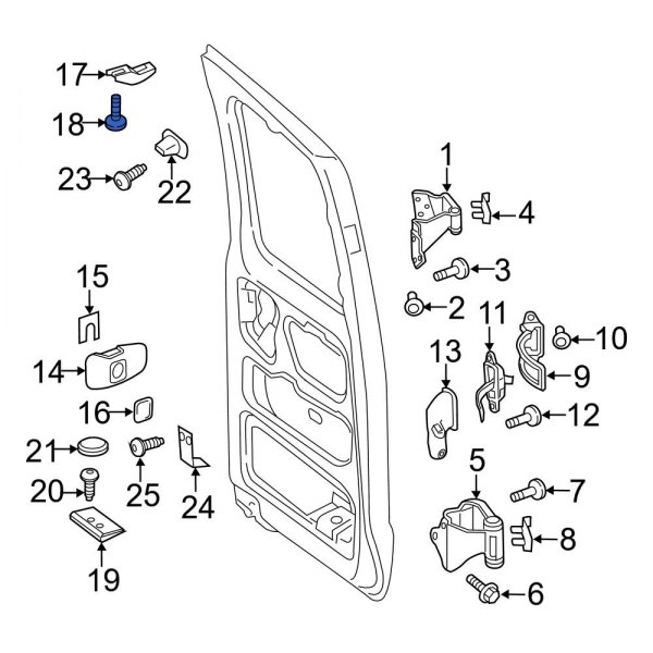 Door Lock Striker Plate Bolt