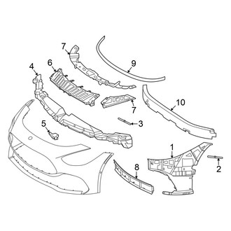 Mercedes-Benz OE - Front Bumper & Grille - Bumper & Components (Inner Components), (Base)