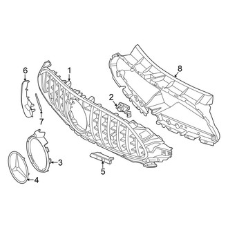 Mercedes-Benz OE - Front Bumper & Grille - Grille & Components (Base)