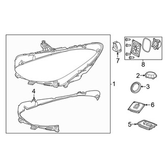 Mercedes-Benz OE - Front Lamps - Headlamp Components (2 Doors)
