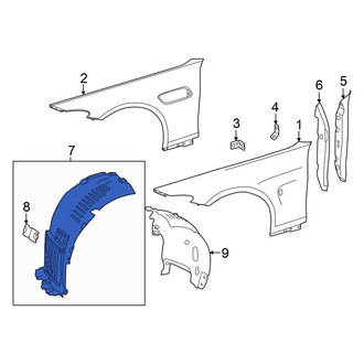 Mercedes-Benz OE - Front Left Forward Fender Splash Shield
