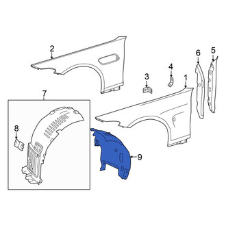 Mercedes-Benz OE - Front Left Forward Fender Splash Shield