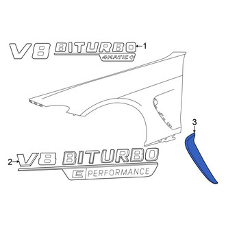 Mercedes-Benz OE - Front Left Fender Molding