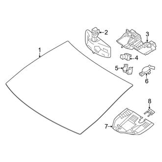 Mercedes-Benz OE - Windshield - Glass (2 Doors)