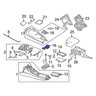 Mercedes-Benz OE - Center Rear Console Trim Panel