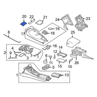 Mercedes-Benz OE - Front Forward Console Trim Panel
