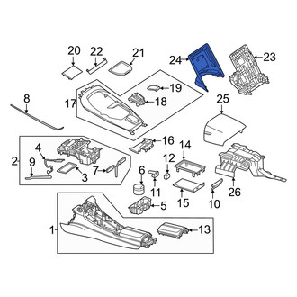 Mercedes-Benz OE - Rear Console Panel