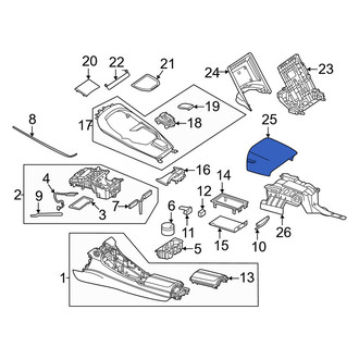 Mercedes-Benz OE - Rear Console Panel