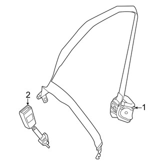 Mercedes-Benz OE - Restraint Systems - Rear Seat Belts (2 Doors)