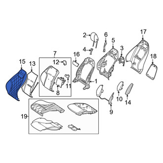 Mercedes-Benz OE - Front Right Seat Back Cushion Cover