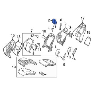 Mercedes-Benz OE - Front Left Headrest