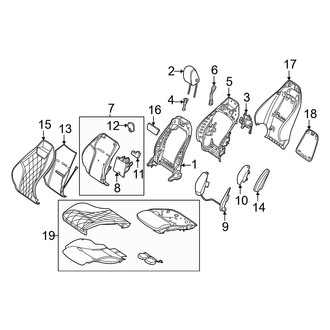 Mercedes-Benz OE - Seats & Tracks - Passenger Seat Components (2 Doors)