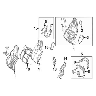 Mercedes-Benz OE - Seats & Tracks - Passenger Seat Components (AMG Performance Seat, Seat Back), (2 Doors)