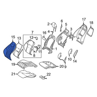 Mercedes-Benz OE - Front Right Seat Back Cushion Cover
